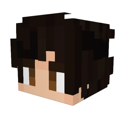 fouroboros Minecraft avatar head, 3D render