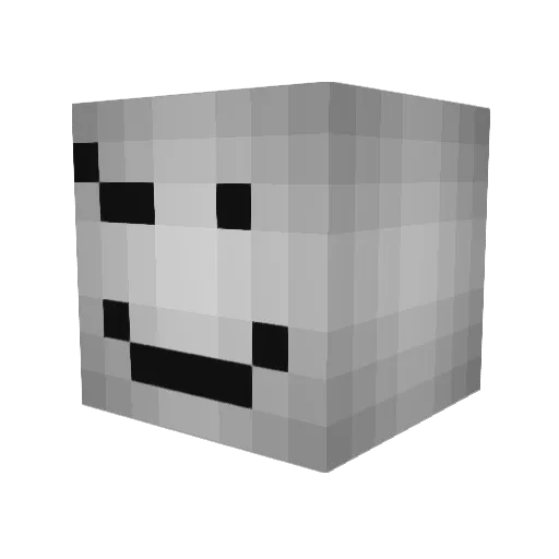 fourpapa Minecraft avatar head, 3D render