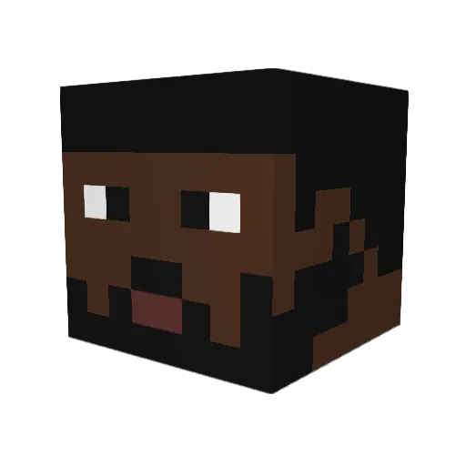 fourpsdavee Minecraft avatar head, 3D render