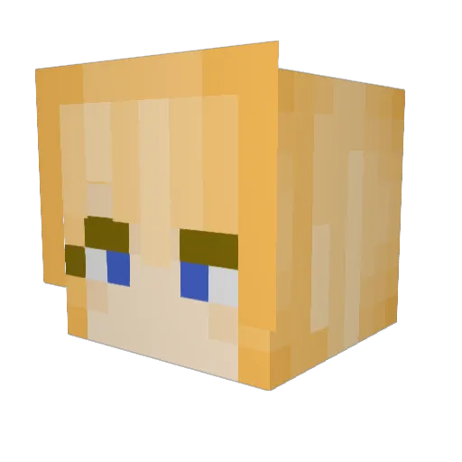 foursquaredm Minecraft avatar head, 3D render