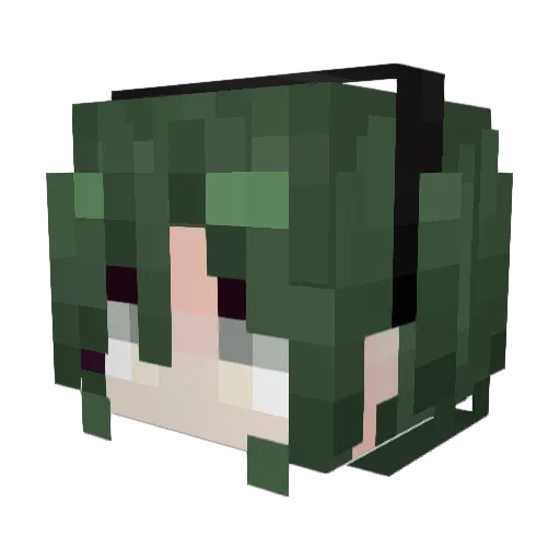 fourt14 Minecraft avatar head, 3D render
