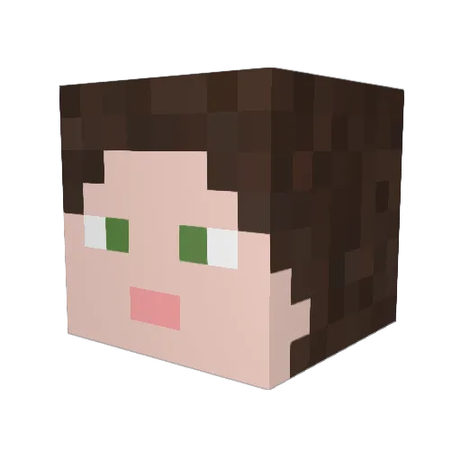 fourtseven Minecraft avatar head, 3D render