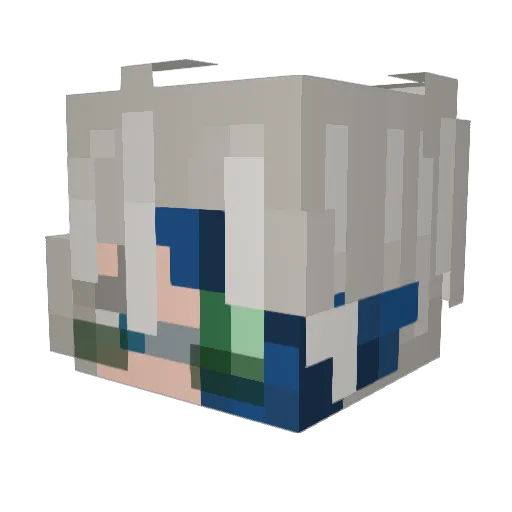 foutya Minecraft avatar head, 3D render
