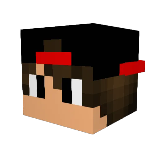 fovosgr Minecraft avatar head, 3D render