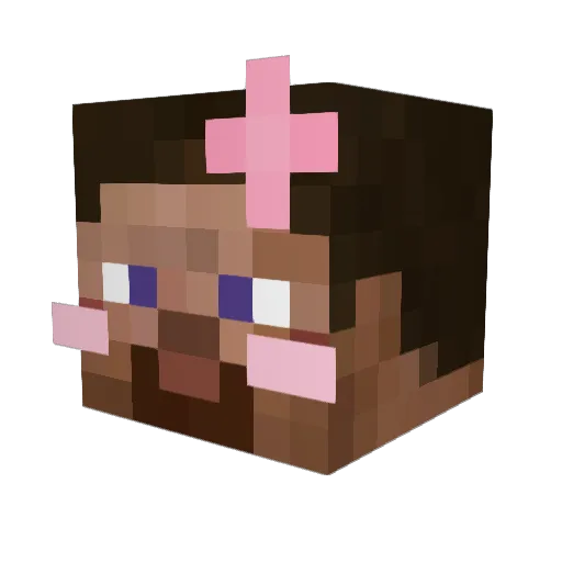 fowfan Minecraft avatar head, 3D render