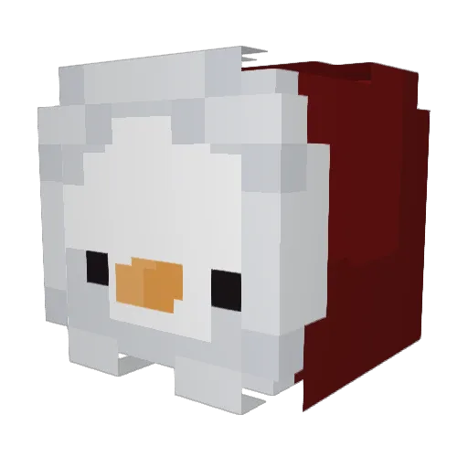 fowso Minecraft avatar head, 3D render