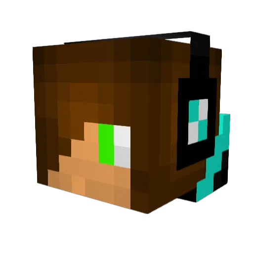 fox1180 Minecraft avatar head, 3D render
