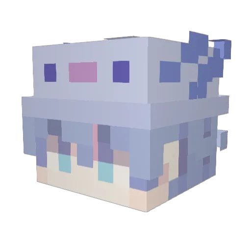 fox1217 Minecraft avatar head, 3D render