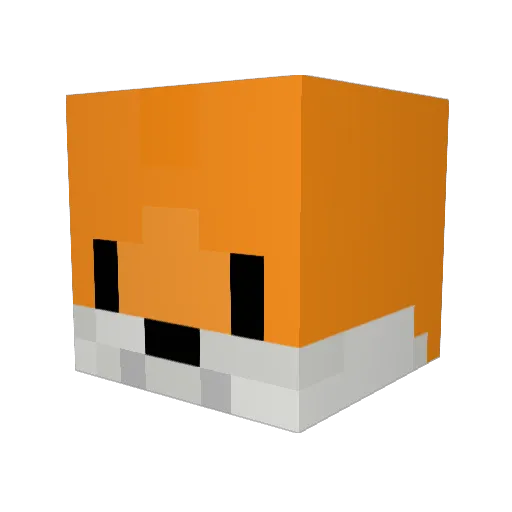 fox1b66 Minecraft avatar head, 3D render
