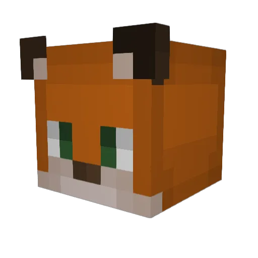 fox2116 Minecraft avatar head, 3D render
