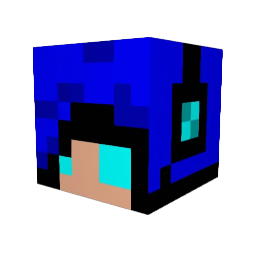 fox22_ Minecraft avatar head, 3D render