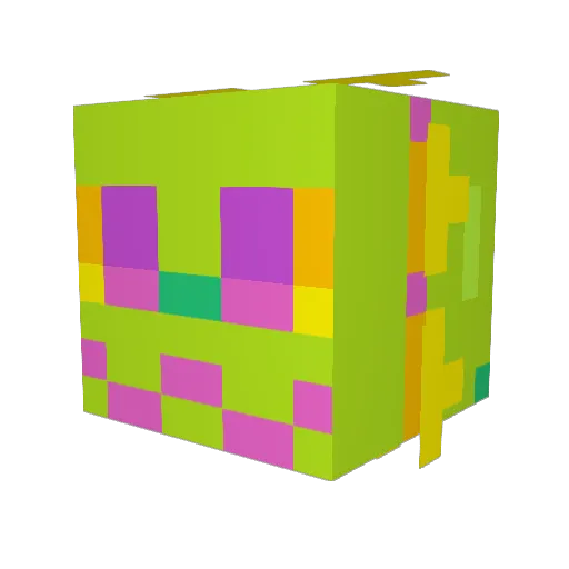 fox319 Minecraft avatar head, 3D render