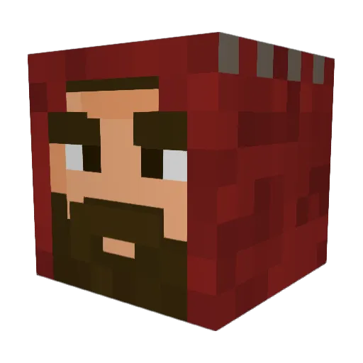 fox_tor Minecraft avatar head, 3D render