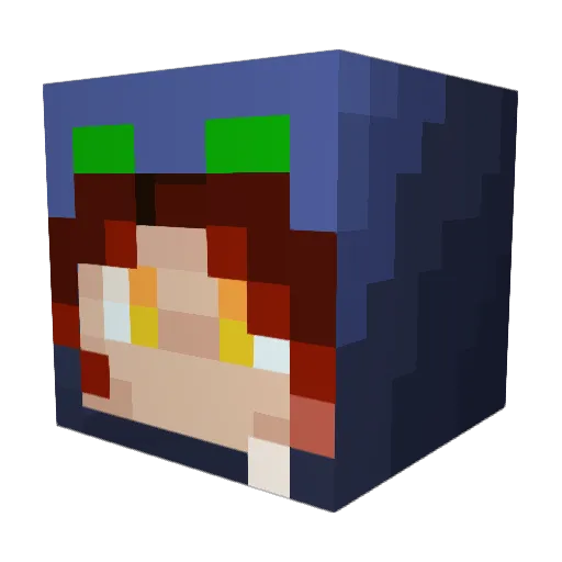 foxalicious Minecraft avatar head, 3D render