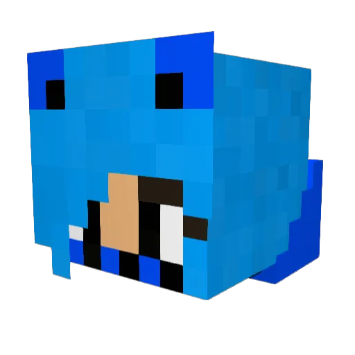 foxbat33 Minecraft avatar head, 3D render