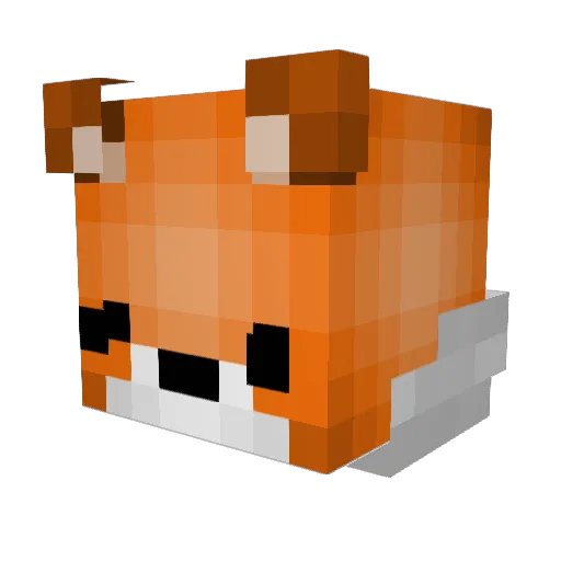 foxboy909 Minecraft avatar head, 3D render