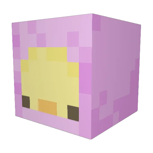 foxdim Minecraft avatar head, 3D render