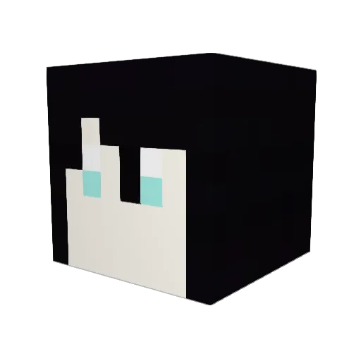 foxdoves Minecraft avatar head, 3D render