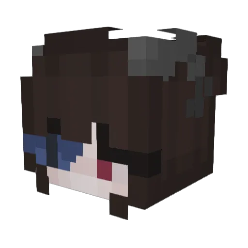 foxf Minecraft avatar head, 3D render