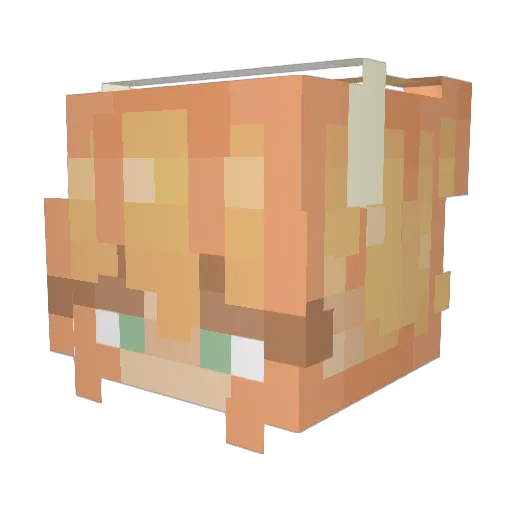 foxgarden Minecraft avatar head, 3D render