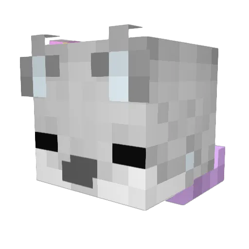 foxgirlevie Minecraft avatar head, 3D render