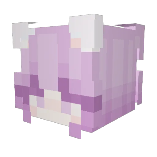 foxgirlmaki Minecraft avatar head, 3D render