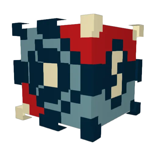 foxhable Minecraft avatar head, 3D render