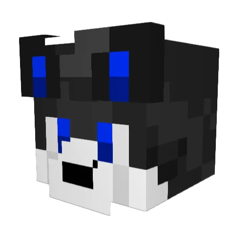 foxiacz Minecraft avatar head, 3D render