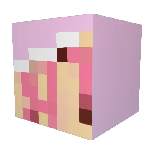 foxizm_ Minecraft avatar head, 3D render