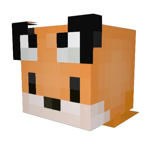 foxlox3334 Minecraft avatar head, 3D render