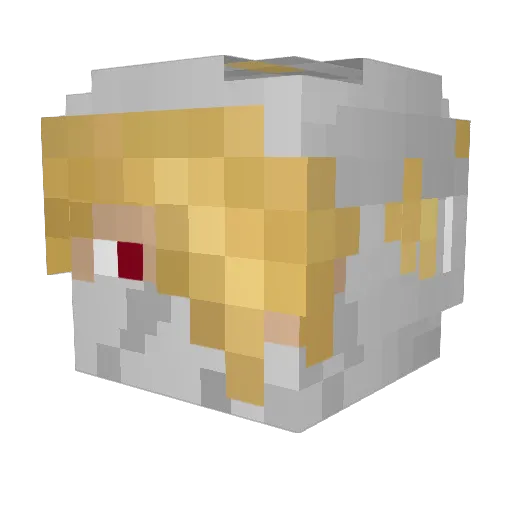 foxmcloud555 Minecraft avatar head, 3D render