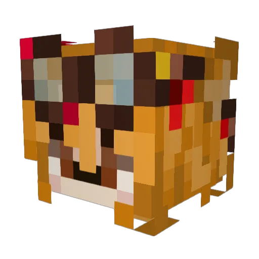 foxnation Minecraft avatar head, 3D render