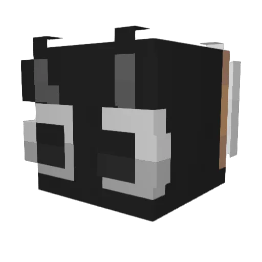 foxncat Minecraft avatar head, 3D render