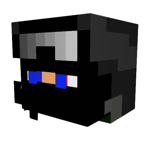 foxniko Minecraft avatar head, 3D render