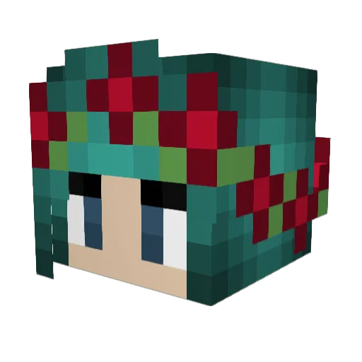 foxollie Minecraft avatar head, 3D render