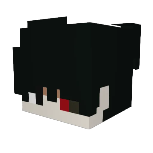 foxq2 Minecraft avatar head, 3D render