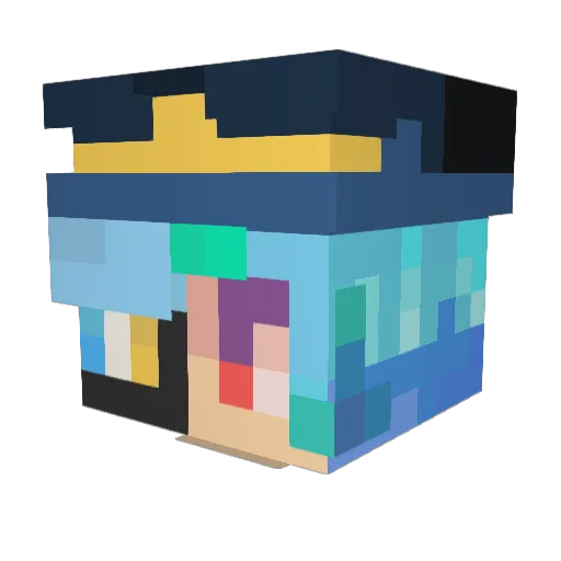 foxroxs Minecraft avatar head, 3D render