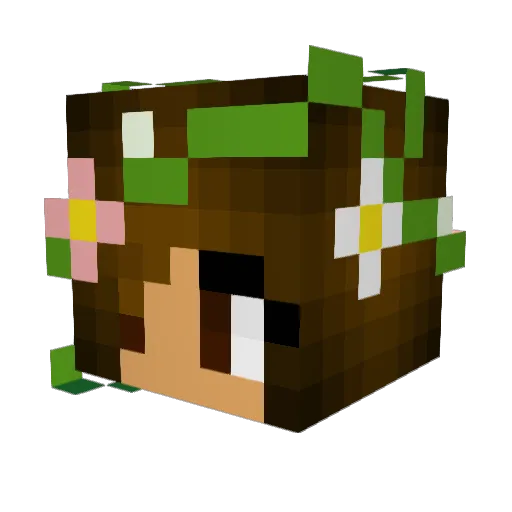 foxslala Minecraft avatar head, 3D render