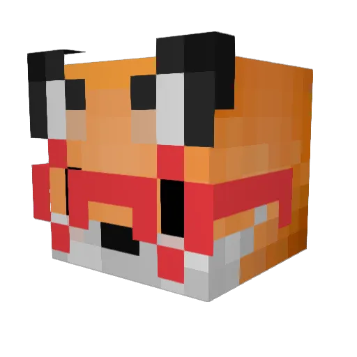 foxtaler Minecraft avatar head, 3D render