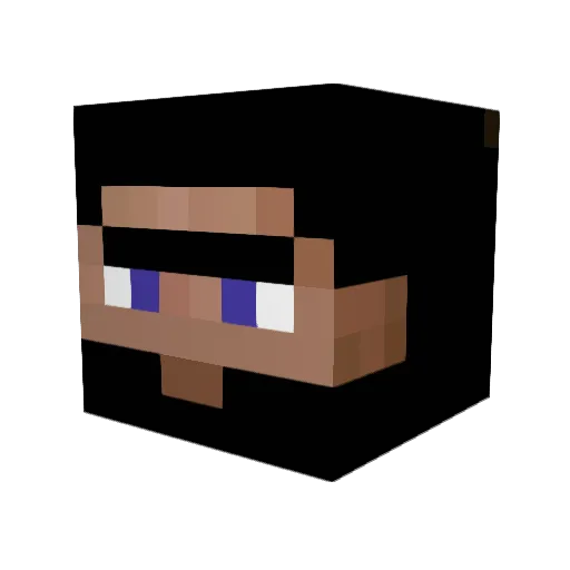 foxtko Minecraft avatar head, 3D render