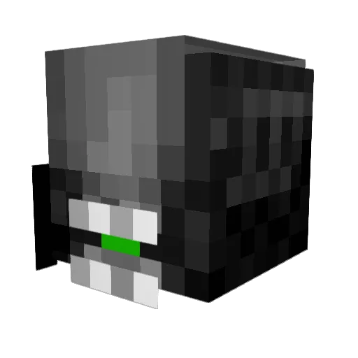 foxtrapped Minecraft avatar head, 3D render