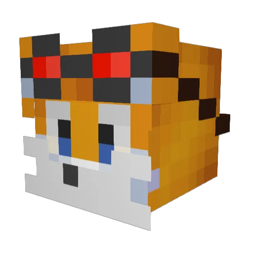 foxtyke Minecraft avatar head, 3D render