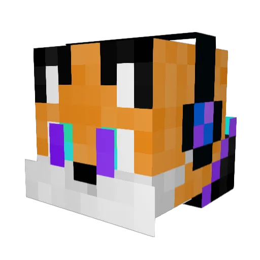 foxvoid Minecraft avatar head, 3D render