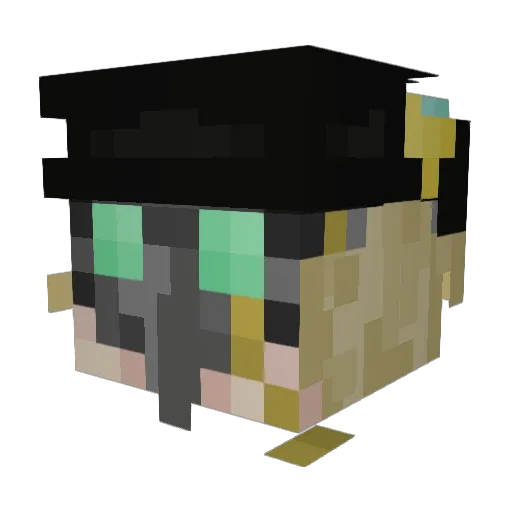 foxy8257 Minecraft avatar head, 3D render