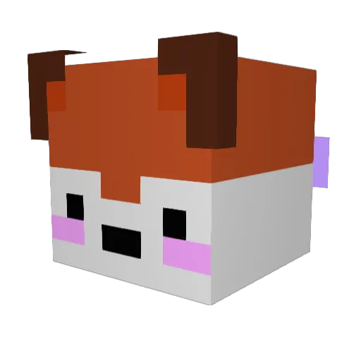 foxy_43 Minecraft avatar head, 3D render