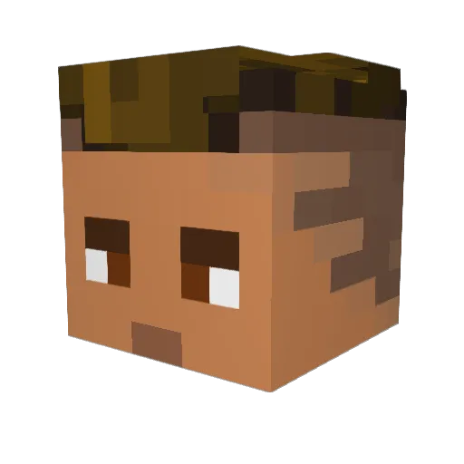 foxy_naa Minecraft avatar head, 3D render