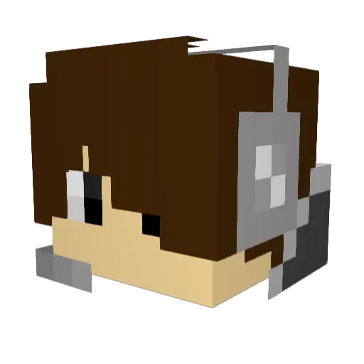 foxyfox2 Minecraft avatar head, 3D render