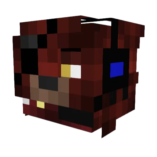 foxygamer123 Minecraft avatar head, 3D render
