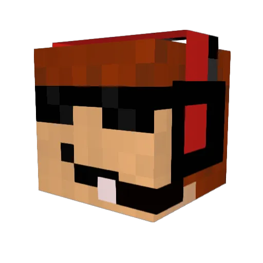 foxyguy Minecraft avatar head, 3D render
