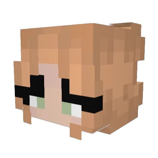 foxylady2021 Minecraft avatar head, 3D render